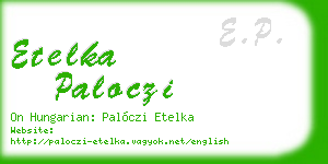 etelka paloczi business card