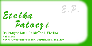 etelka paloczi business card